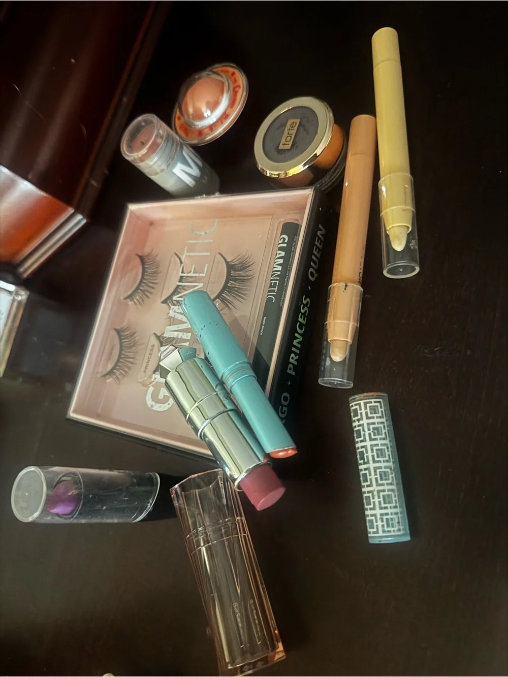 Tarte eye shadow pot, Concealer Sticks & Assorted Makeup